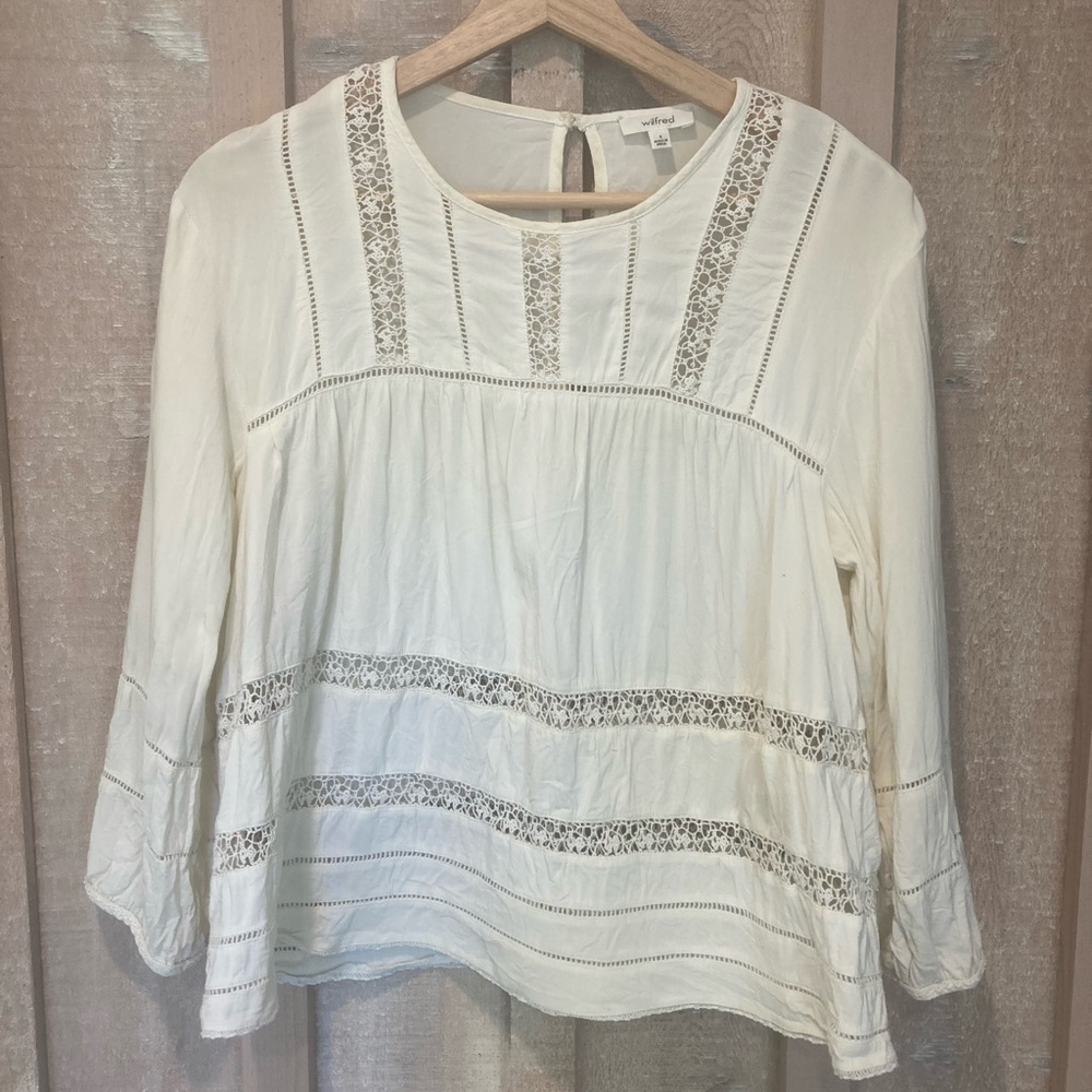 Wilfred Cream Lace Detail Blouse